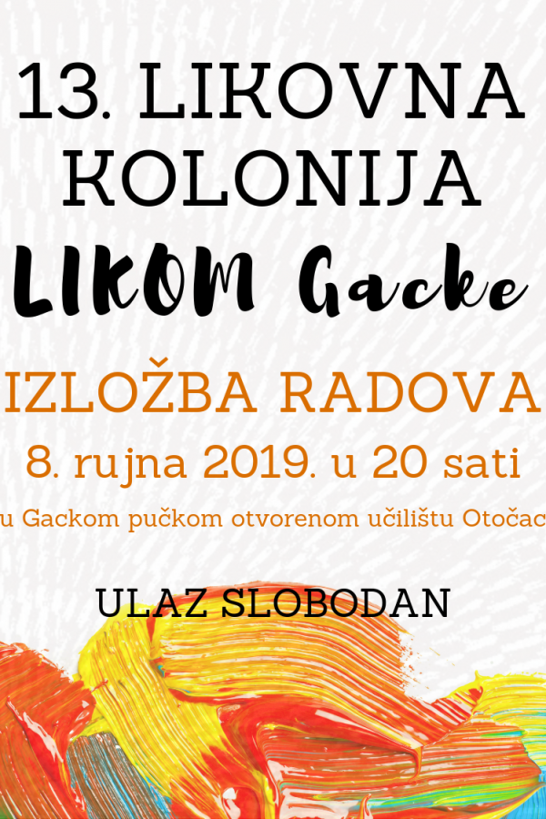 IZLOŽBA 13. LIKOVNE KOLONIJE