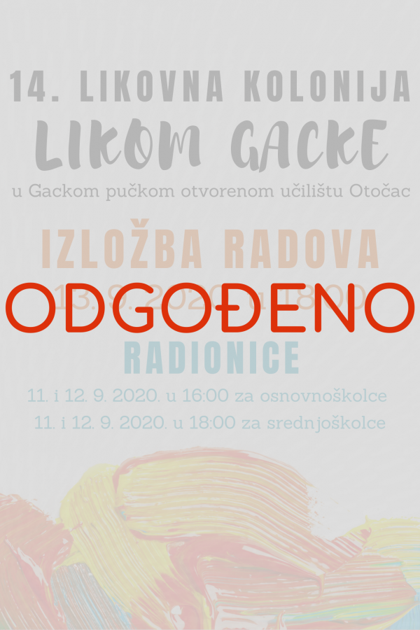 14. LIKOVNA KOLONIJA: IZLOŽBA I RADIONICE