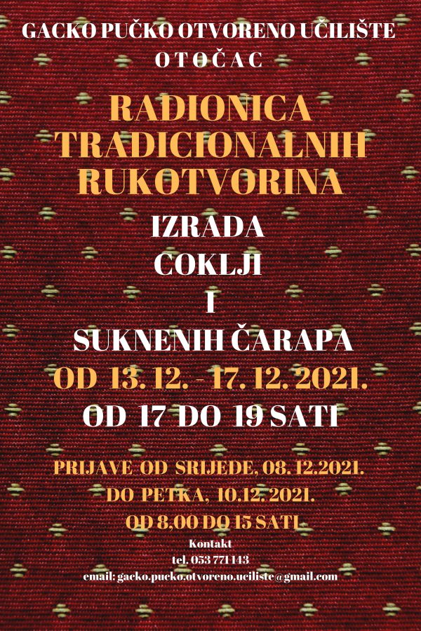 RADIONICA TRADICIONALNIH RUKOTVORINA