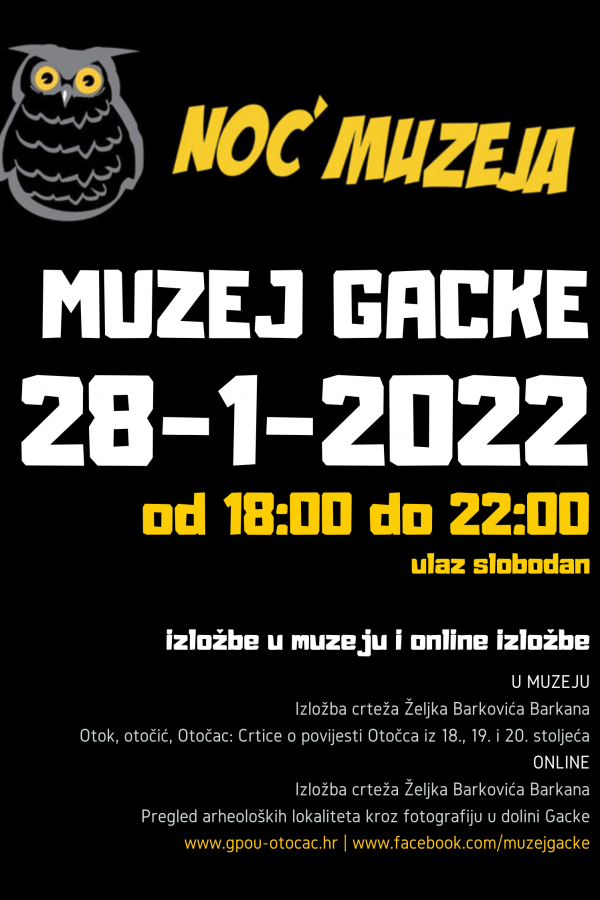 NOĆ MUZEJA U MUZEJU GACKE