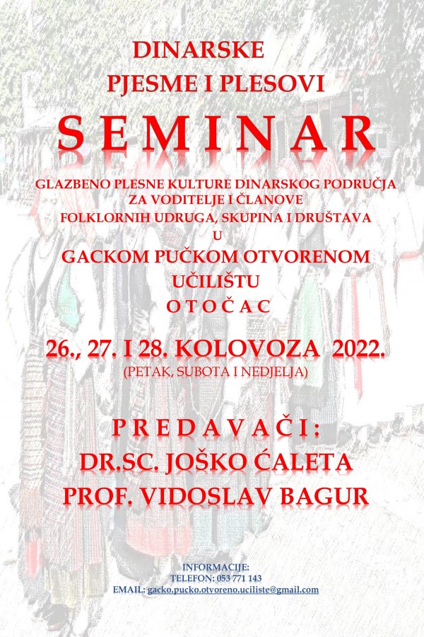 SEMINAR / DINARSKE PJESME I PLESOVI